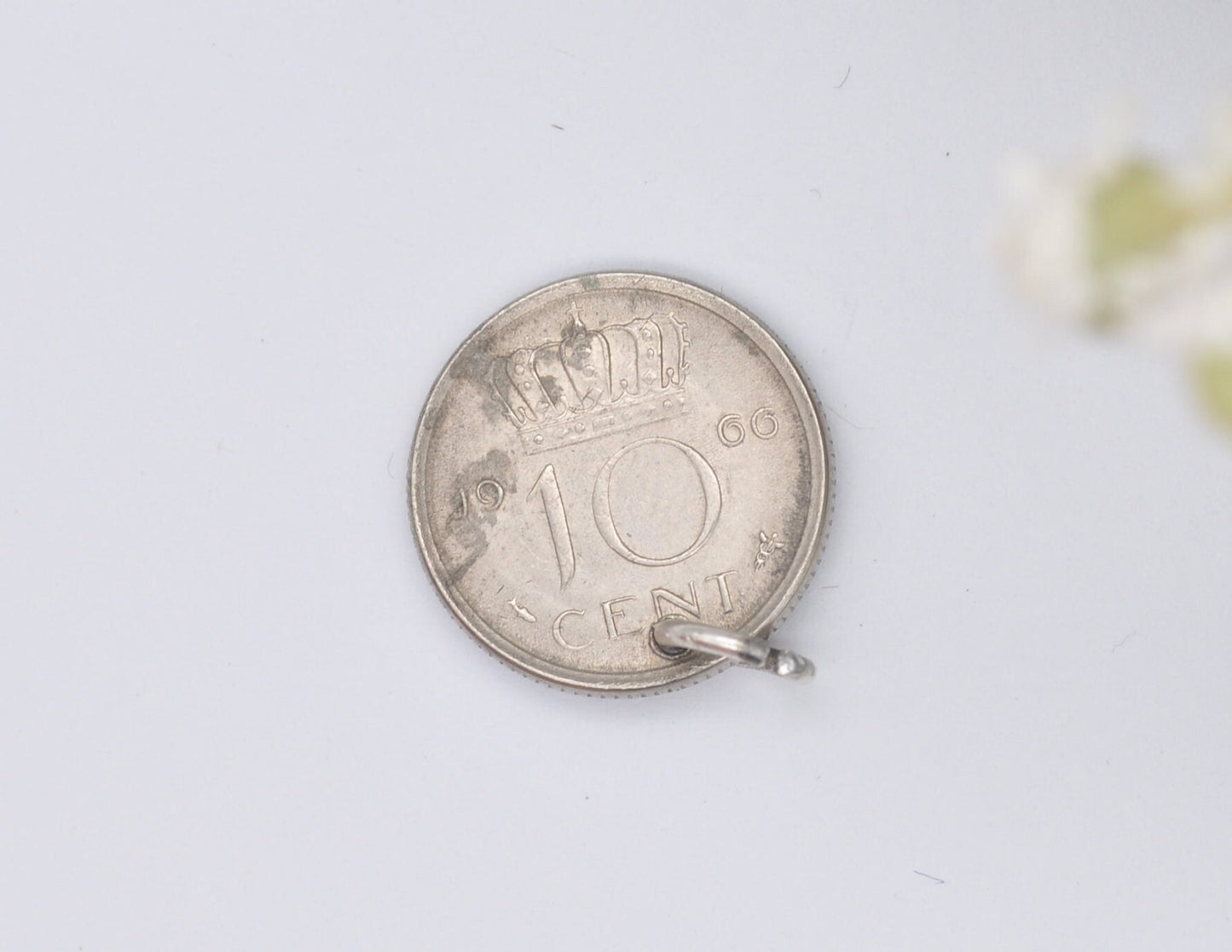 Vintage Netherlands 10 Cents Queen Juliana Charm / Pendant - 1960 | Dutch | Money | Coin Jewellery | Coin Charm | Charm Bracelet