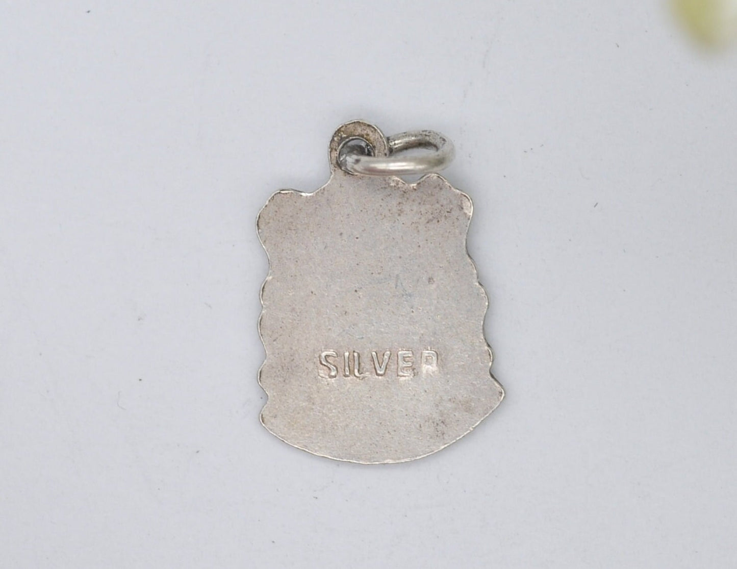 Vintage Sterling Silver Castleton Enamel Souvenir Shield Charm / Pendant - England / Derbyshire / Tourist / 925 / Charm Bracelet