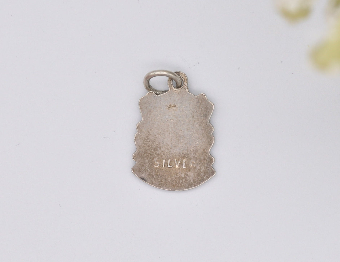Vintage Sterling Silver Isle of Wight Enamel Souvenir Shield Charm / Pendant - England / Tourist / 925 / Charm Bracelet / Scrap Book