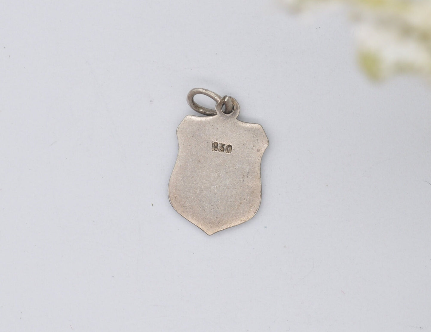 Vintage Silver Idstein Enamel Souvenir Shield Charm / Pendant - German / Germany / Tourist / 830 / Charm Bracelet / Scrap Book