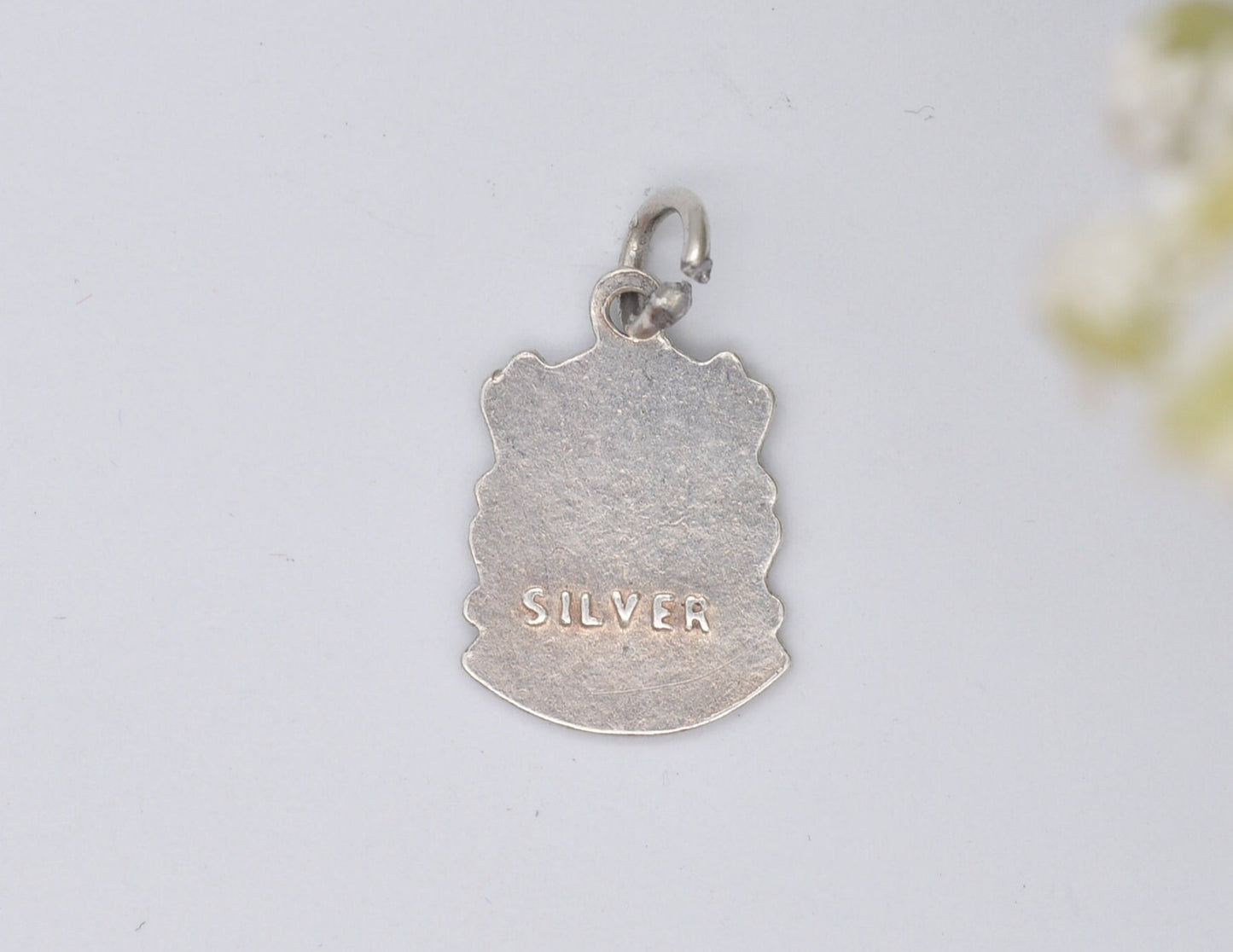 Vintage Sterling Silver Kelso Enamel Souvenir Shield Charm / Pendant - Scotland / Borders / Tourist / 925 / Charm Bracelet / Scrap Book