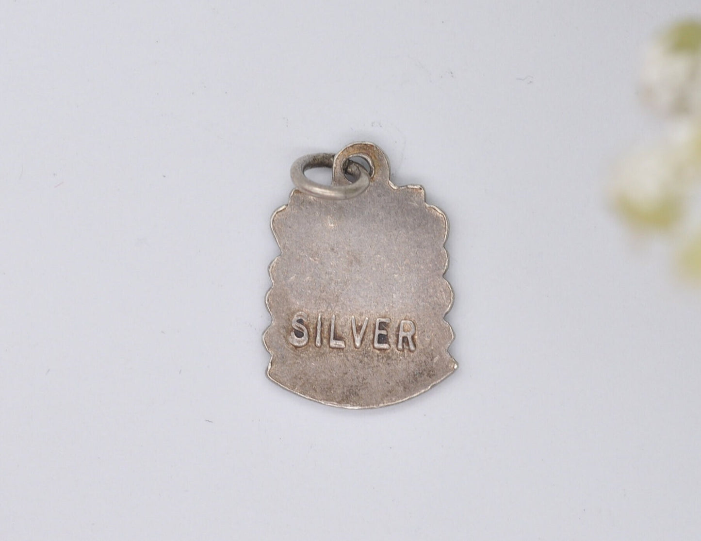Vintage Sterling Silver Skegness Enamel Souvenir Shield Charm / Pendant - England / Lincolnshire / Tourist / Charm Bracelet / Scrap Book