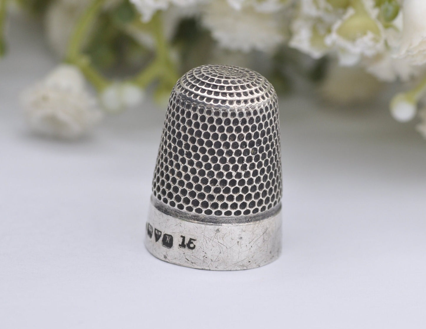 Antique Chester HG&S LTD Thimble - Henry Griffith and Sons Ltd | 1910 | Sewing | Detailed | Patterned | Silverware | Sterling Silver