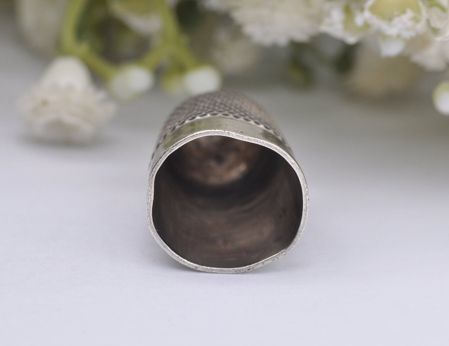 Antique Chester HG&S LTD Thimble - Henry Griffith and Sons Ltd | 1910 | Sewing | Detailed | Patterned | Silverware | Sterling Silver