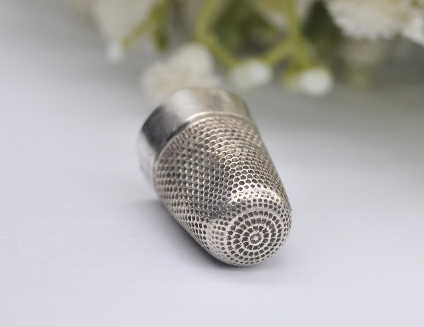 Vintage James Fenton Thimble - 1924 | J.F | Sewing | Accessory | Detailed | Patterned | Silverware | Collectable | Collection