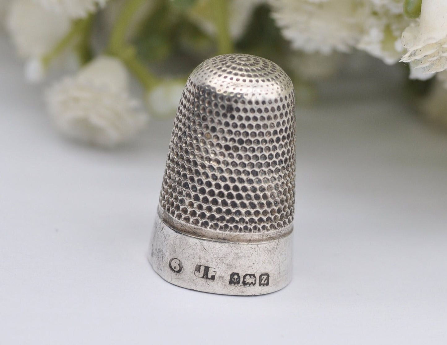 Vintage James Fenton Thimble - 1924 | J.F | Sewing | Accessory | Detailed | Patterned | Silverware | Collectable | Collection