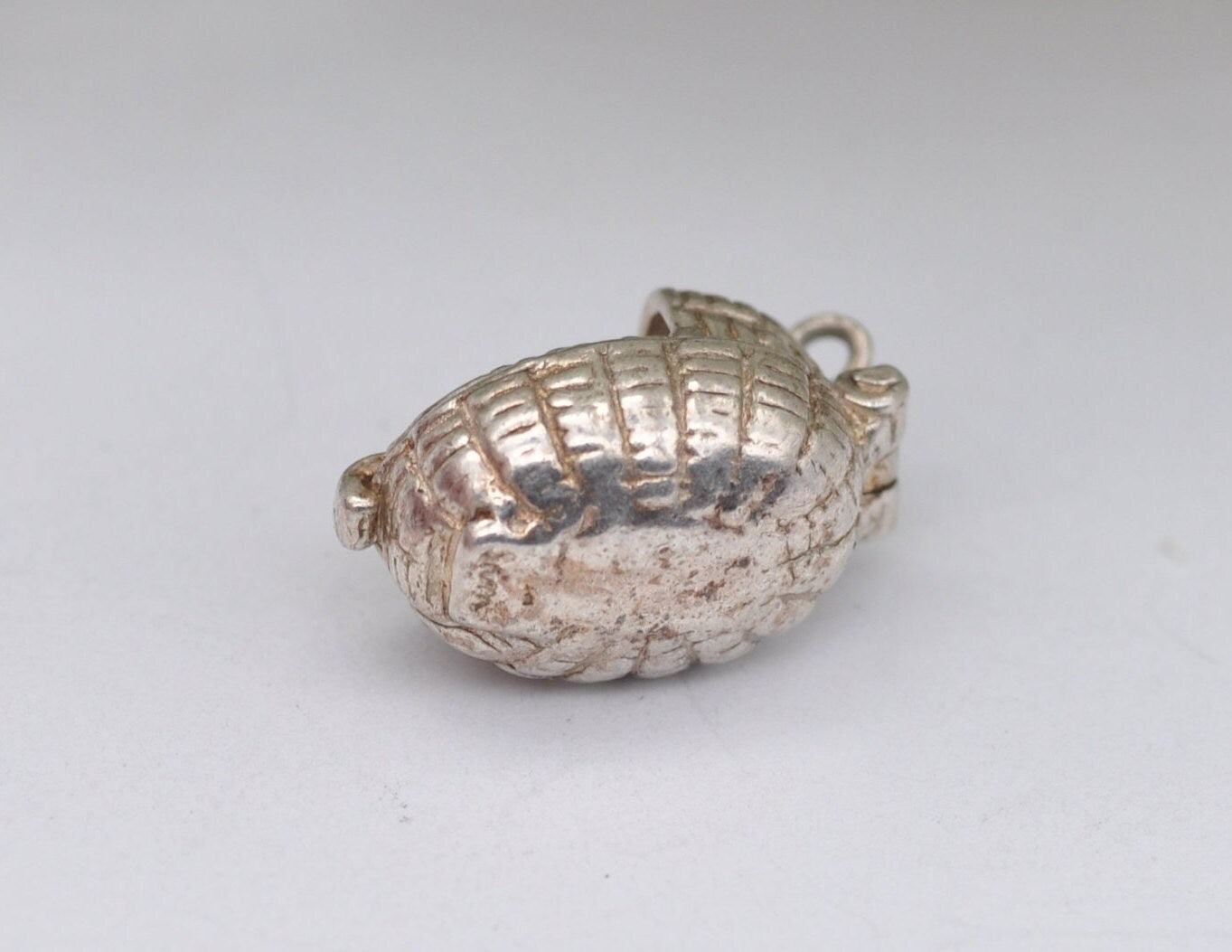 Vintage Sterling Silver NUVO Baby in a Basket Charm - Sterling Silver / Moses / Opening / Articulated / Charm Bracelet