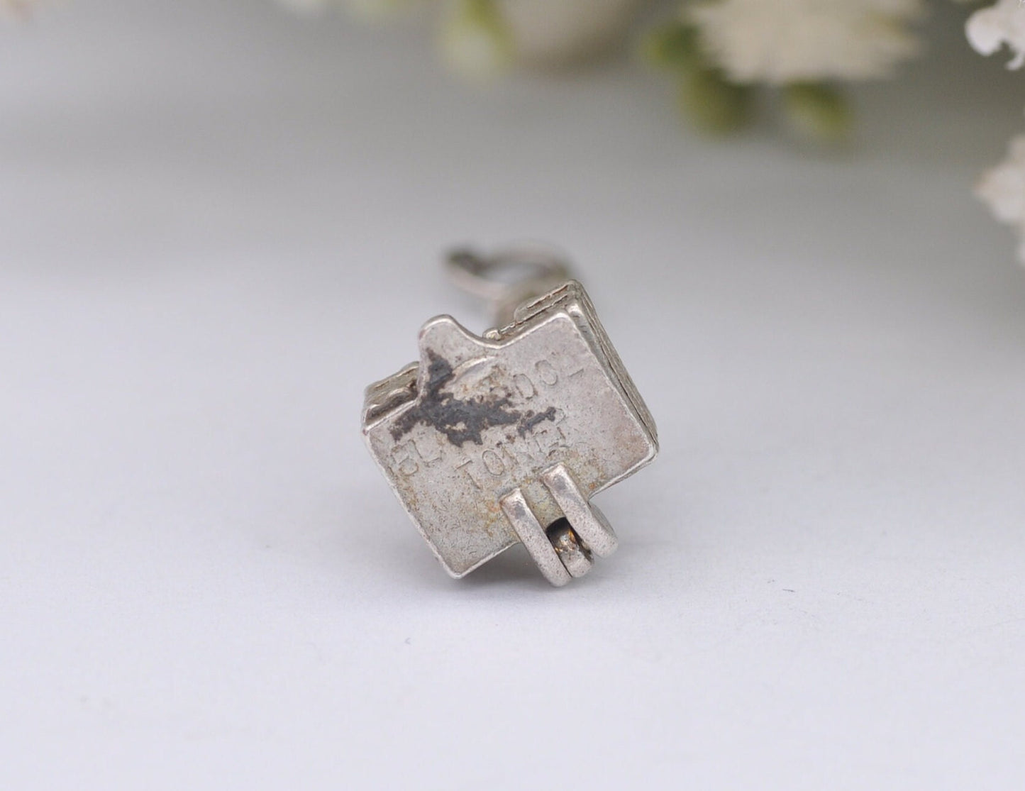 Vintage Sterling Silver Opening Blackpool Tower Charm / Pendant - Light Bulb / Articulated / Tourist / Holiday / Charm Bracelet