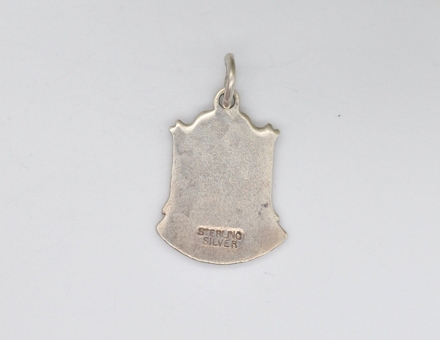 Vintage Sterling Silver Huddersfield Enamel Souvenir Shield Charm / Pendant - England / Yorkshire / Tourist / Charm Bracelet / Scrap Book