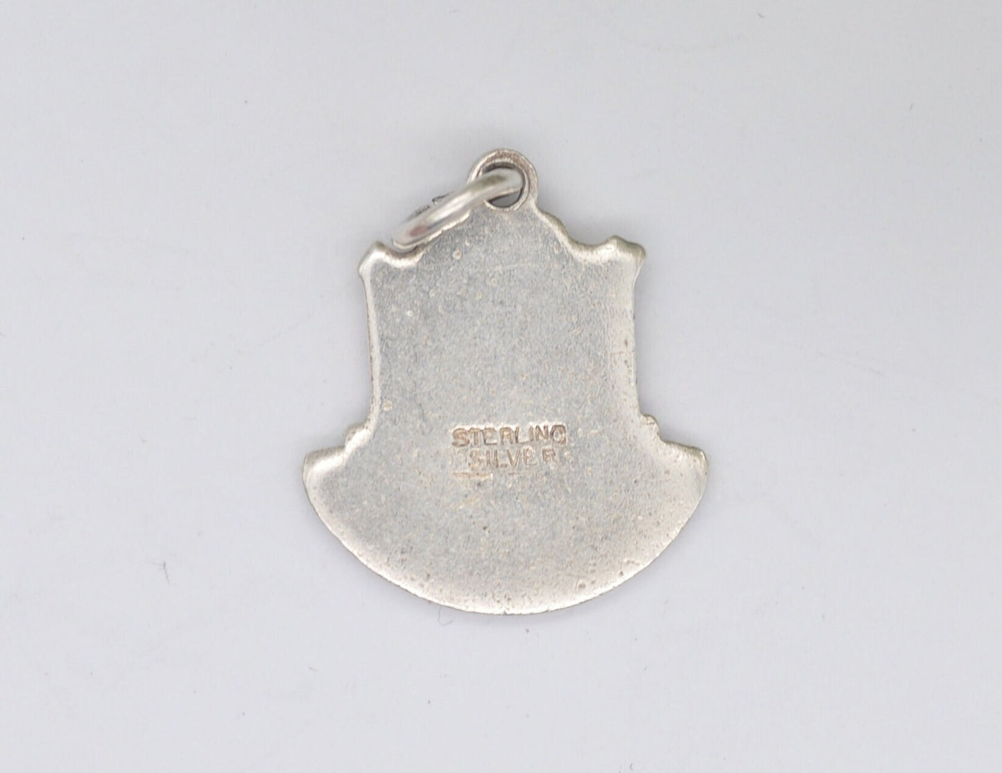 Vintage Sterling Silver Isle of Anglesey Enamel Souvenir Shield Charm / Pendant - Wales / Tourist / 925 / Charm Bracelet / Scrap Book