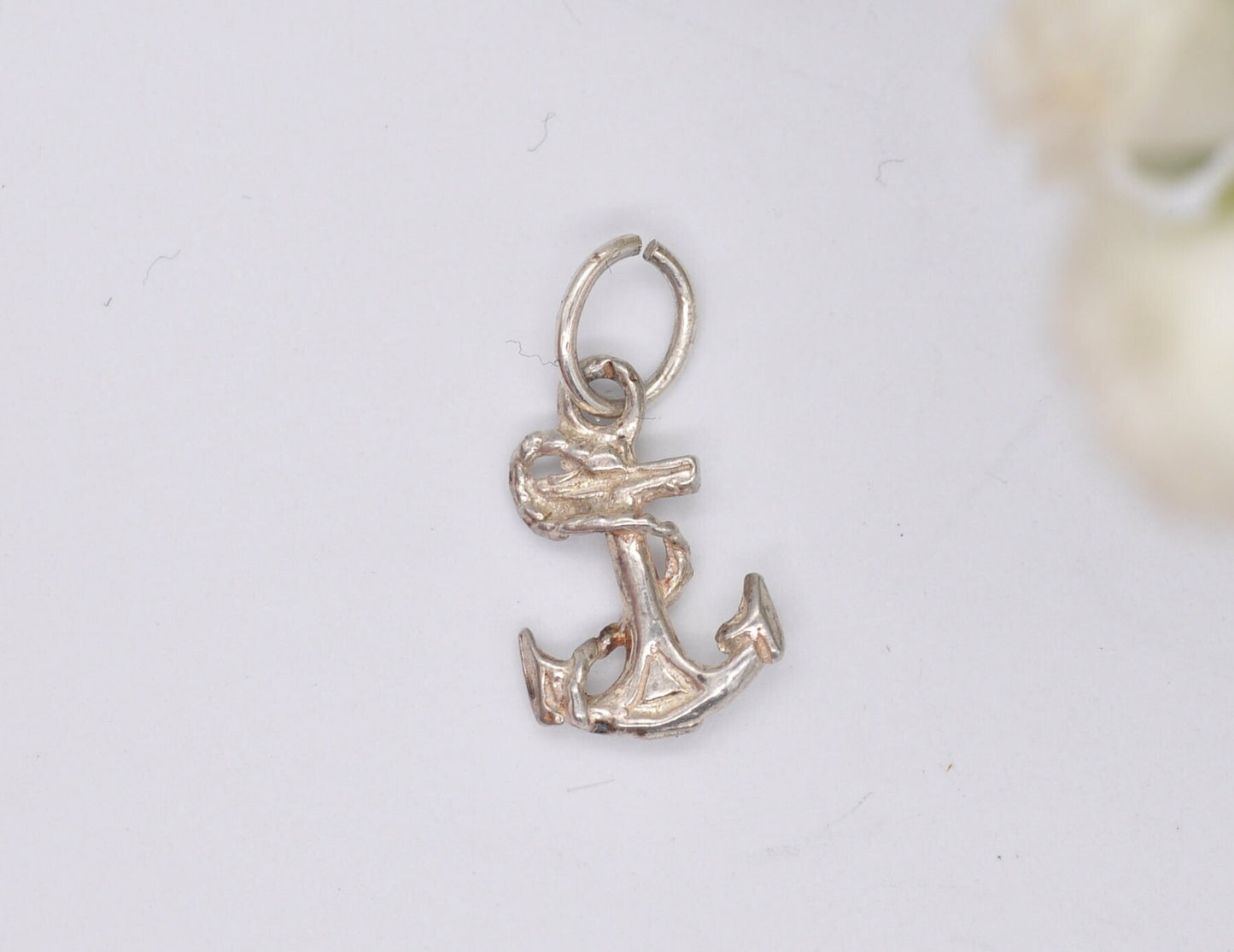 Vintage Sterling Silver Anchor Charm / Pendant - Sailing / Boat / Sea / Ocean / Ship / Charm Bracelet