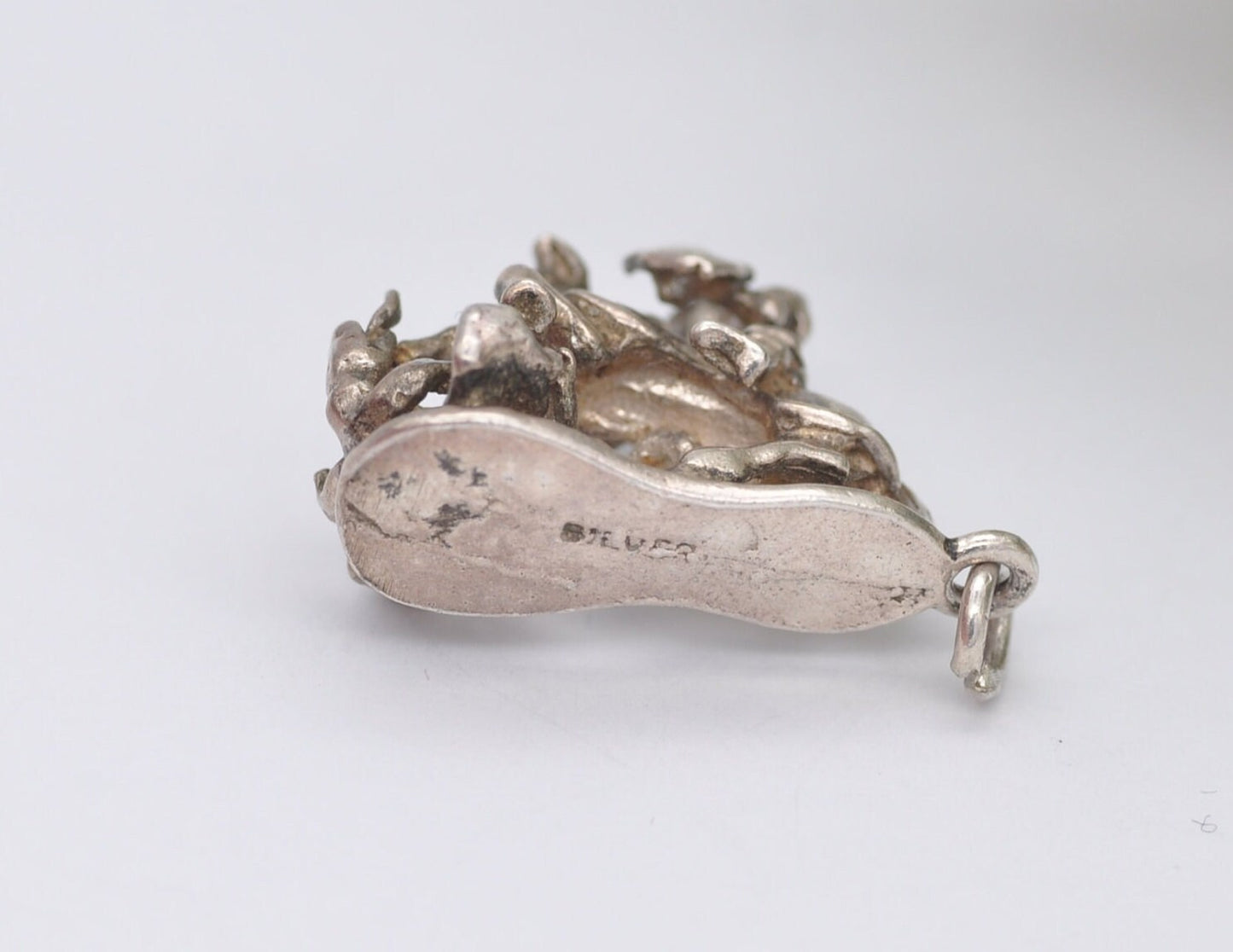 Vintage Silver Saint George and the Dragon Charm / Pendant - Christianity | England | Detailed | Mythology | Sterling Silver | for Bracelet