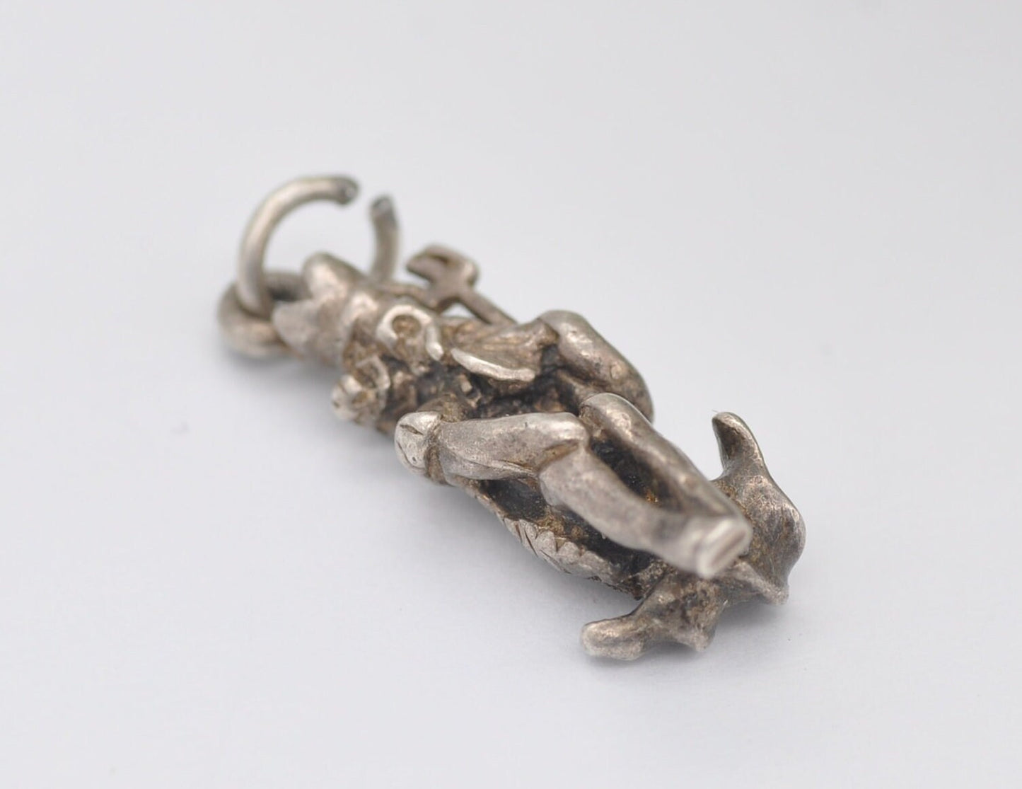 Vintage Silver Poseidon / Neptune Charm - God / Water / Sea / Roman / Greek Mythology / Sterling Silver / Bracelet