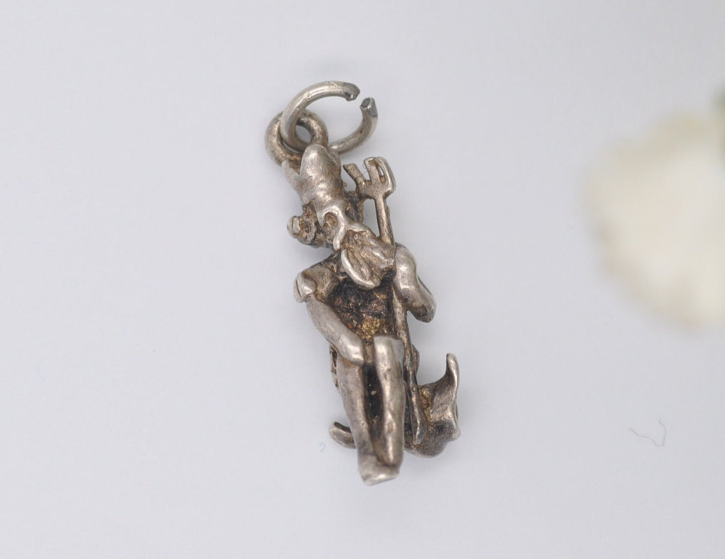 Vintage Silver Poseidon / Neptune Charm - God / Water / Sea / Roman / Greek Mythology / Sterling Silver / Bracelet