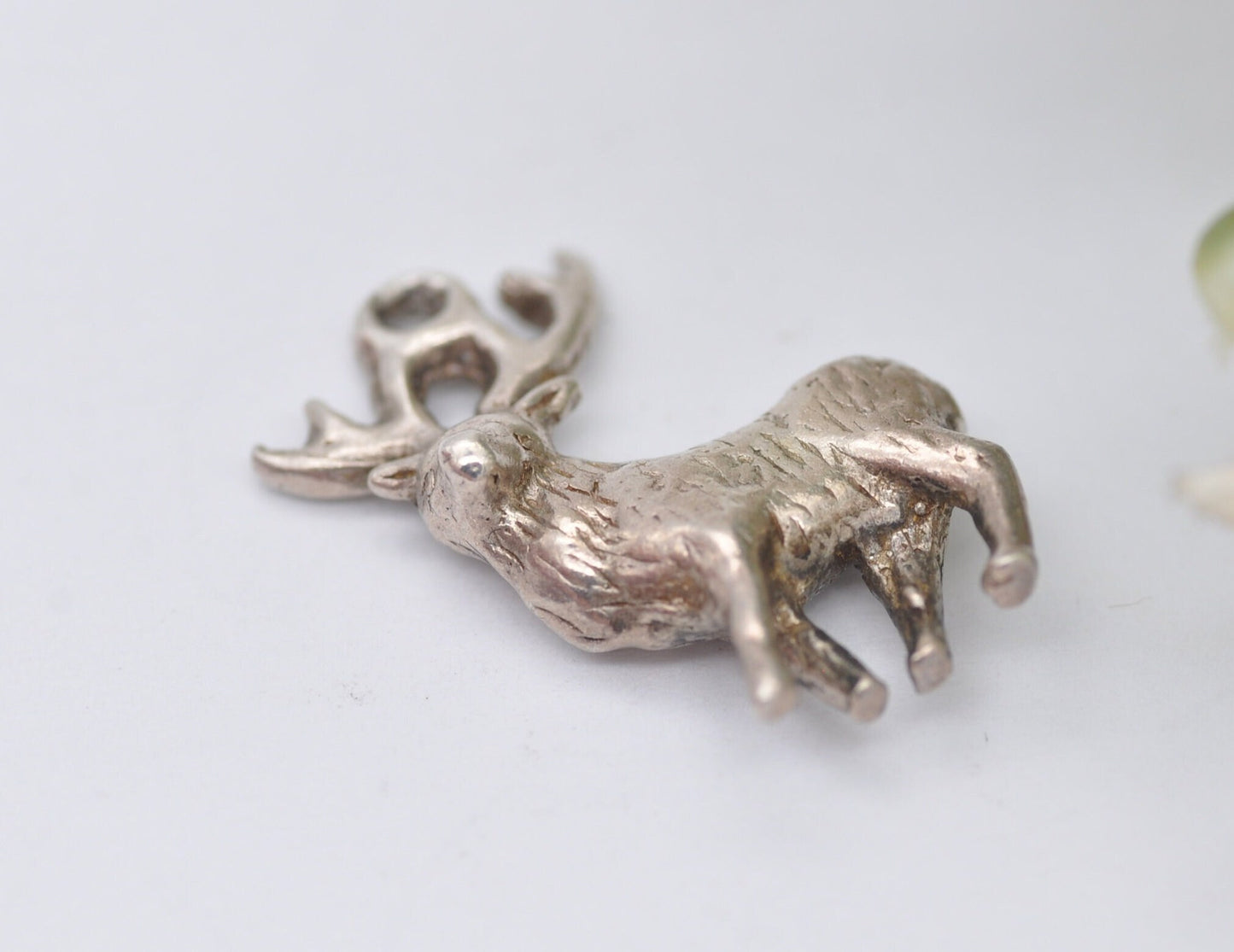 Vintage Sterling Silver Stag Charm / Pendant - Deer / Scottish / Antlers / Woodland / Animal / Charm Bracelet