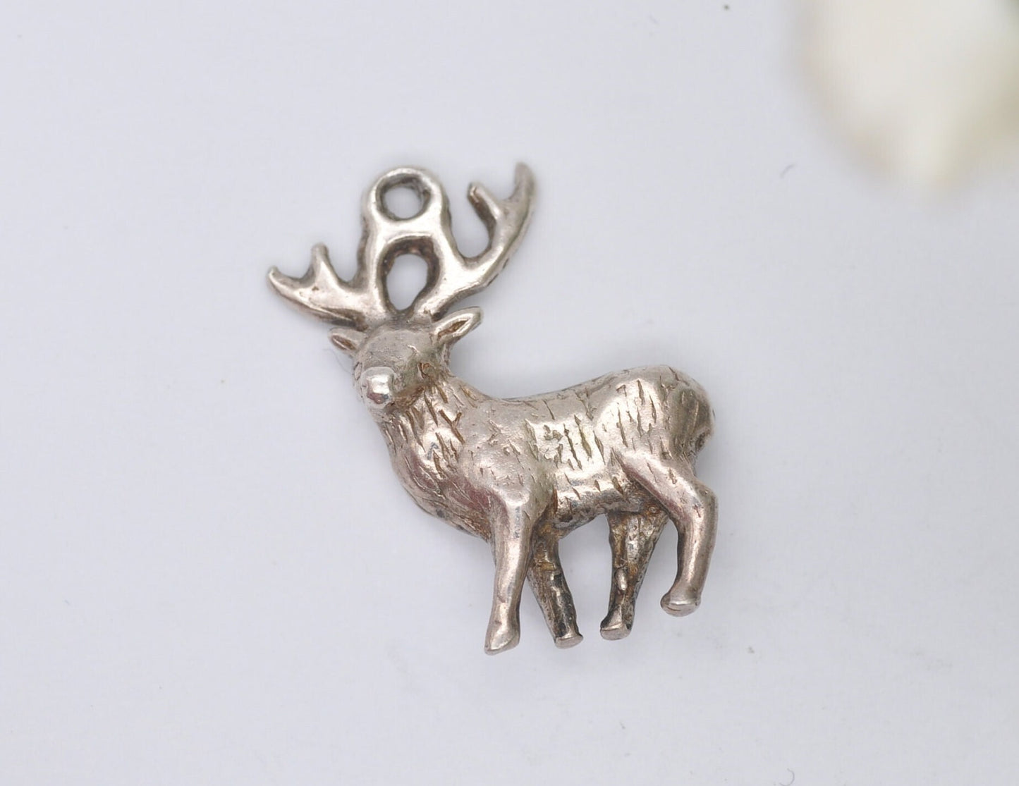 Vintage Sterling Silver Stag Charm / Pendant - Deer / Scottish / Antlers / Woodland / Animal / Charm Bracelet