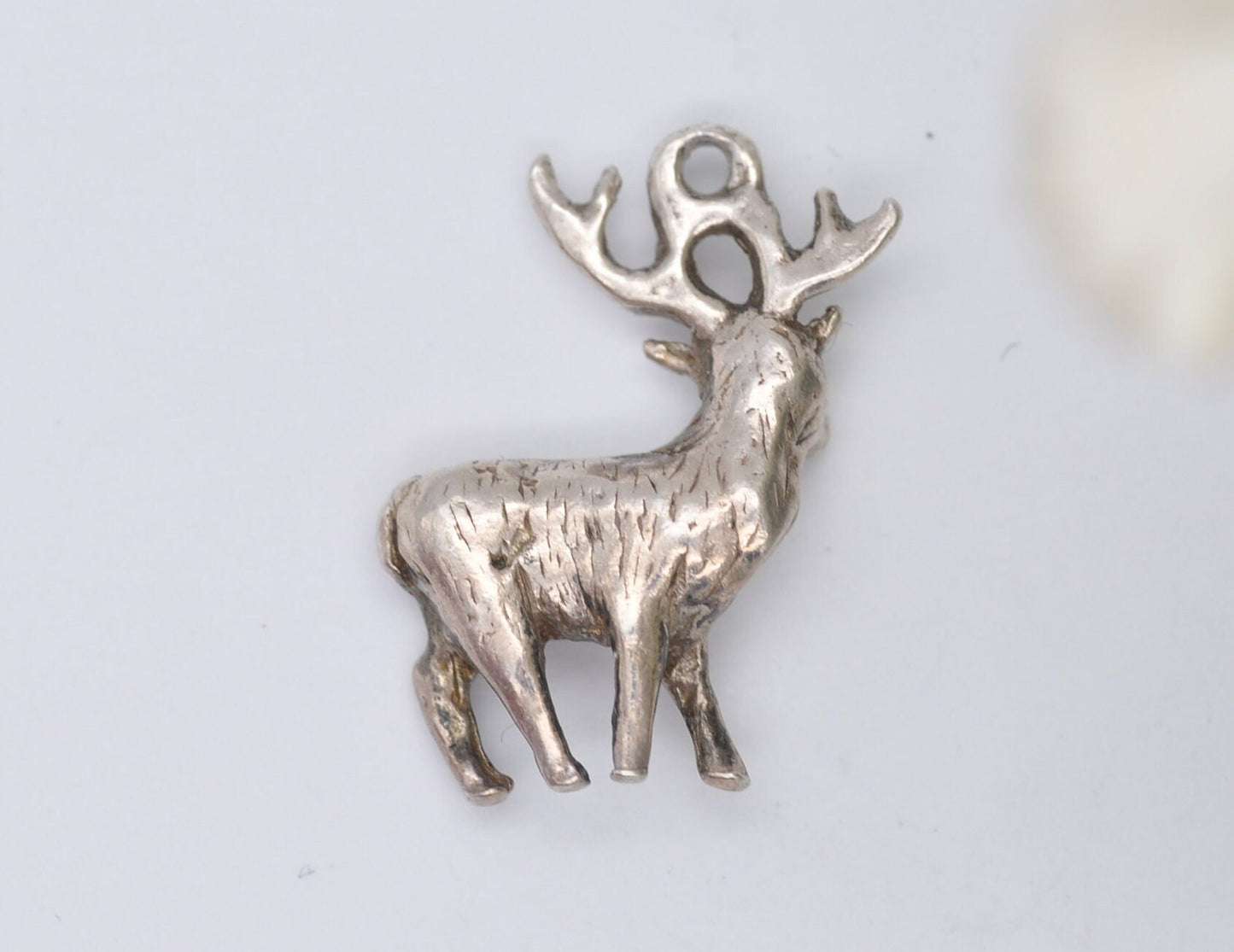 Vintage Sterling Silver Stag Charm / Pendant - Deer / Scottish / Antlers / Woodland / Animal / Charm Bracelet