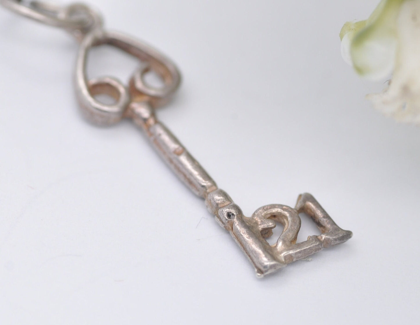 Vintage Sterling Silver 21 Key Charm / Pendant - Birthday / Best Wishes / Door / Charm Bracelet