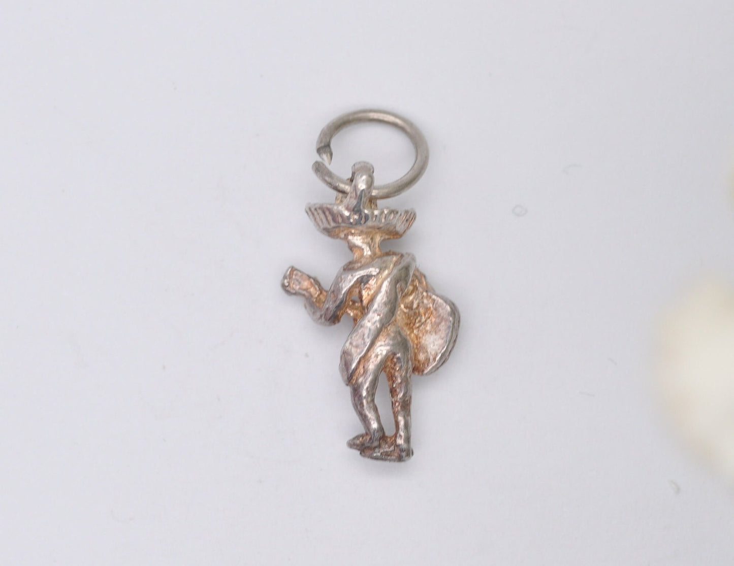 Vintage Sterling Silver Mariachi Charm / Pendant - Mexican Guitarist / Guitar / Instrument / Strings / Music / Charm Bracelet