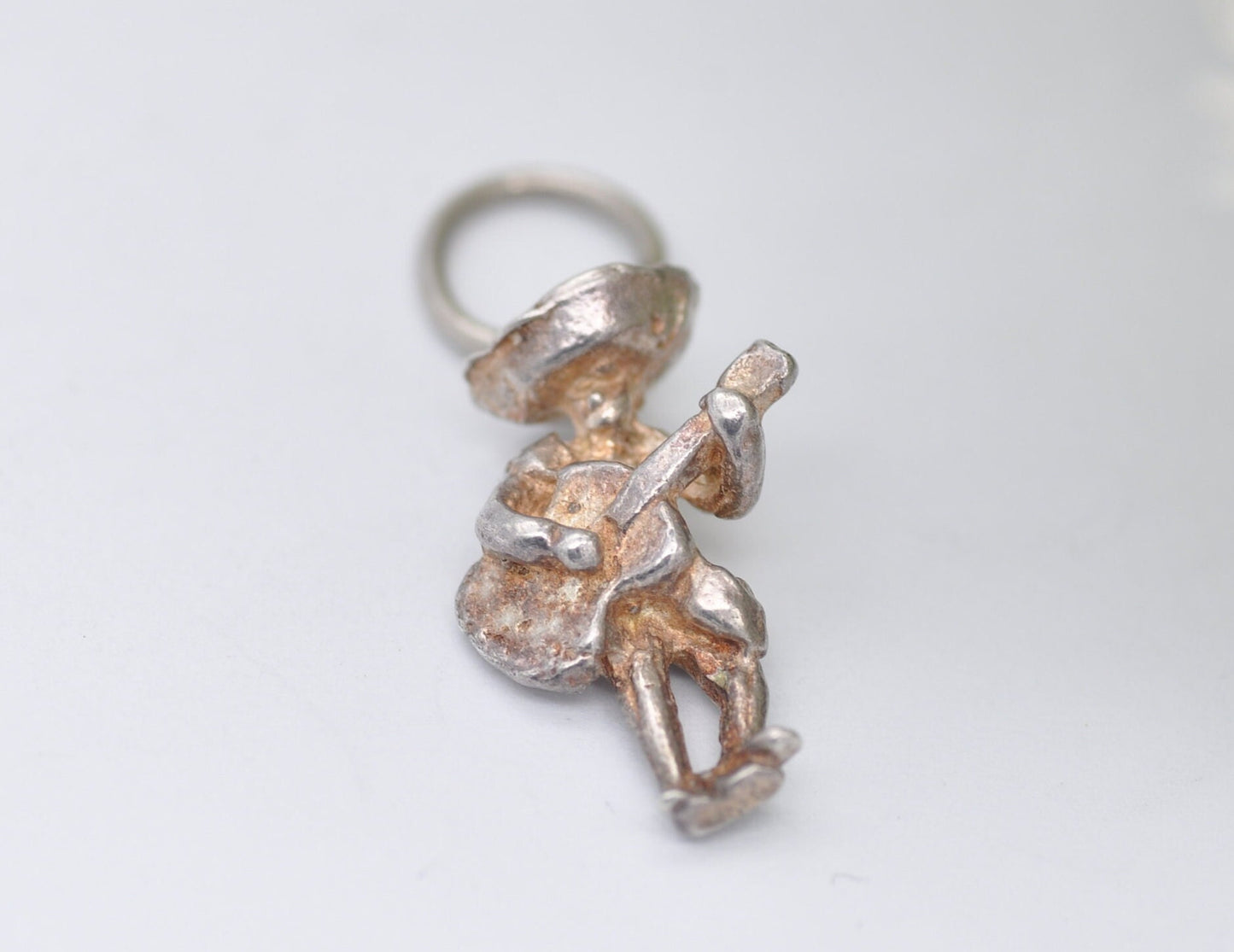 Vintage Sterling Silver Mariachi Charm / Pendant - Mexican Guitarist / Guitar / Instrument / Strings / Music / Charm Bracelet