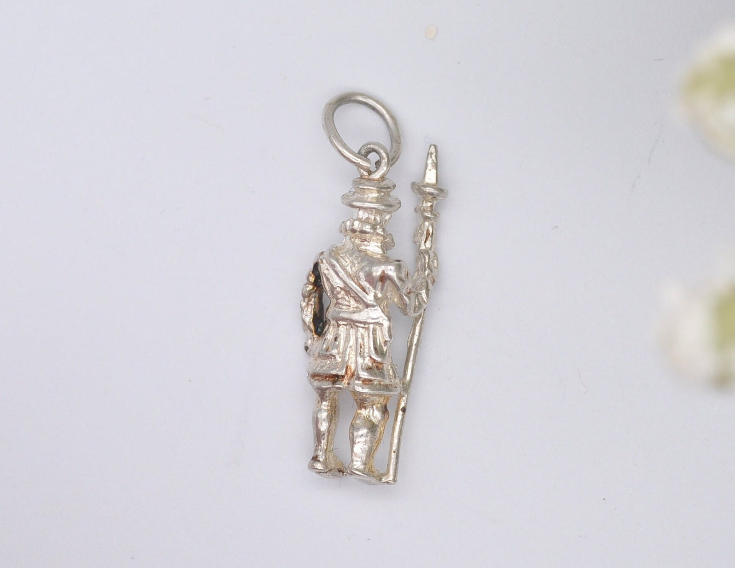 Vintage Sterling Silver British Beefeater Charm / Pendant - Army / Guard / Royal / London Tower / Soldier / England / Charm Bracelet