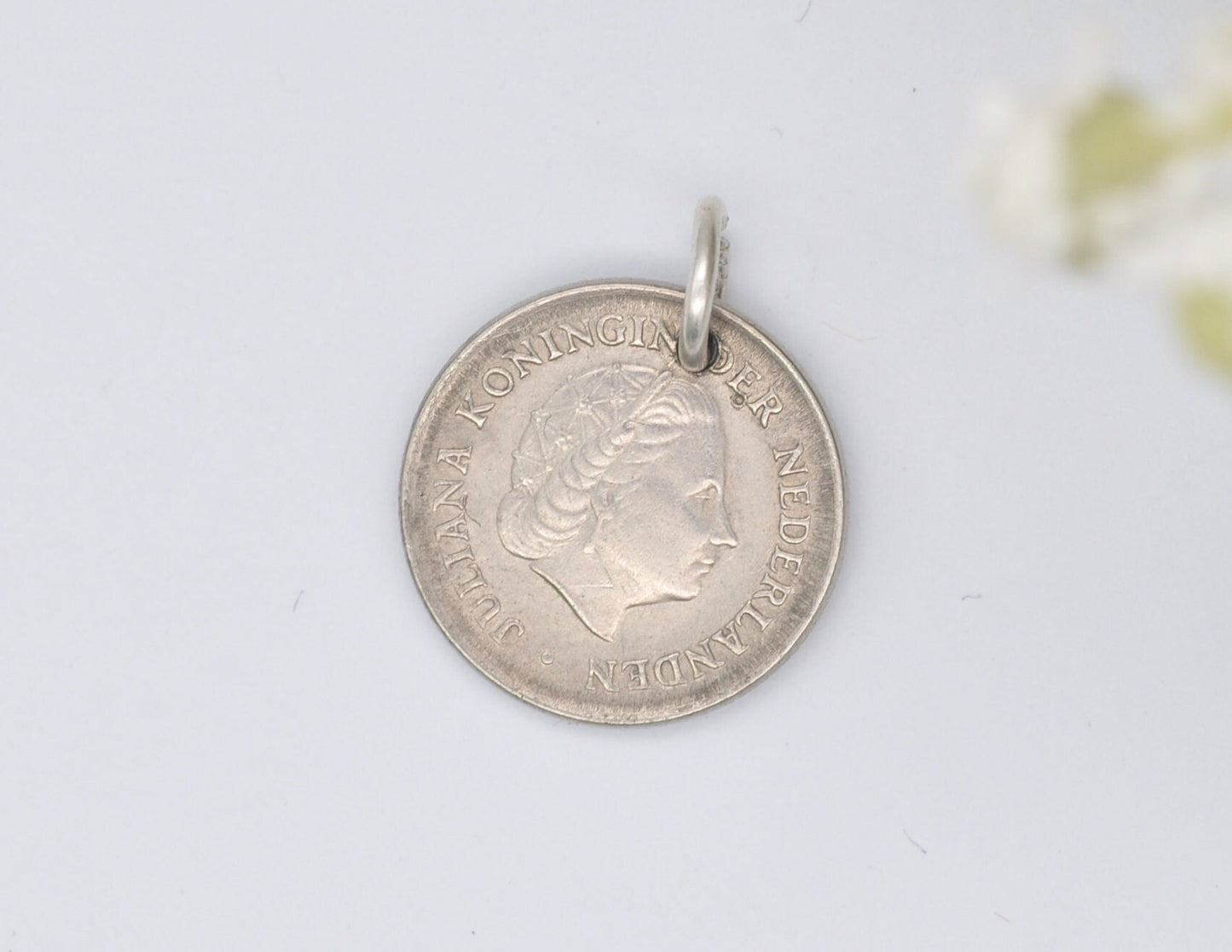Vintage Netherlands 10 Cents Queen Juliana Charm / Pendant - 1960 | Dutch | Money | Coin Jewellery | Coin Charm | Charm Bracelet