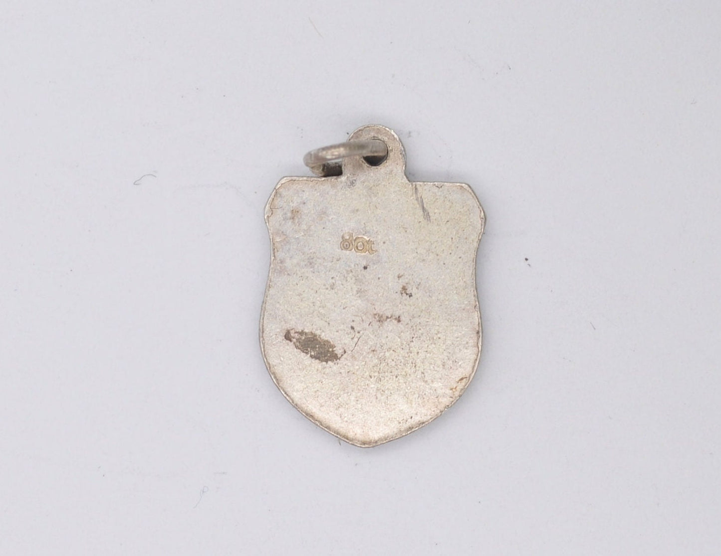 Vintage Silver Bad Ems Enamel Souvenir Shield Charm / Pendant - German / Germany / Tourist / 800 / Charm Bracelet / Scrap Book