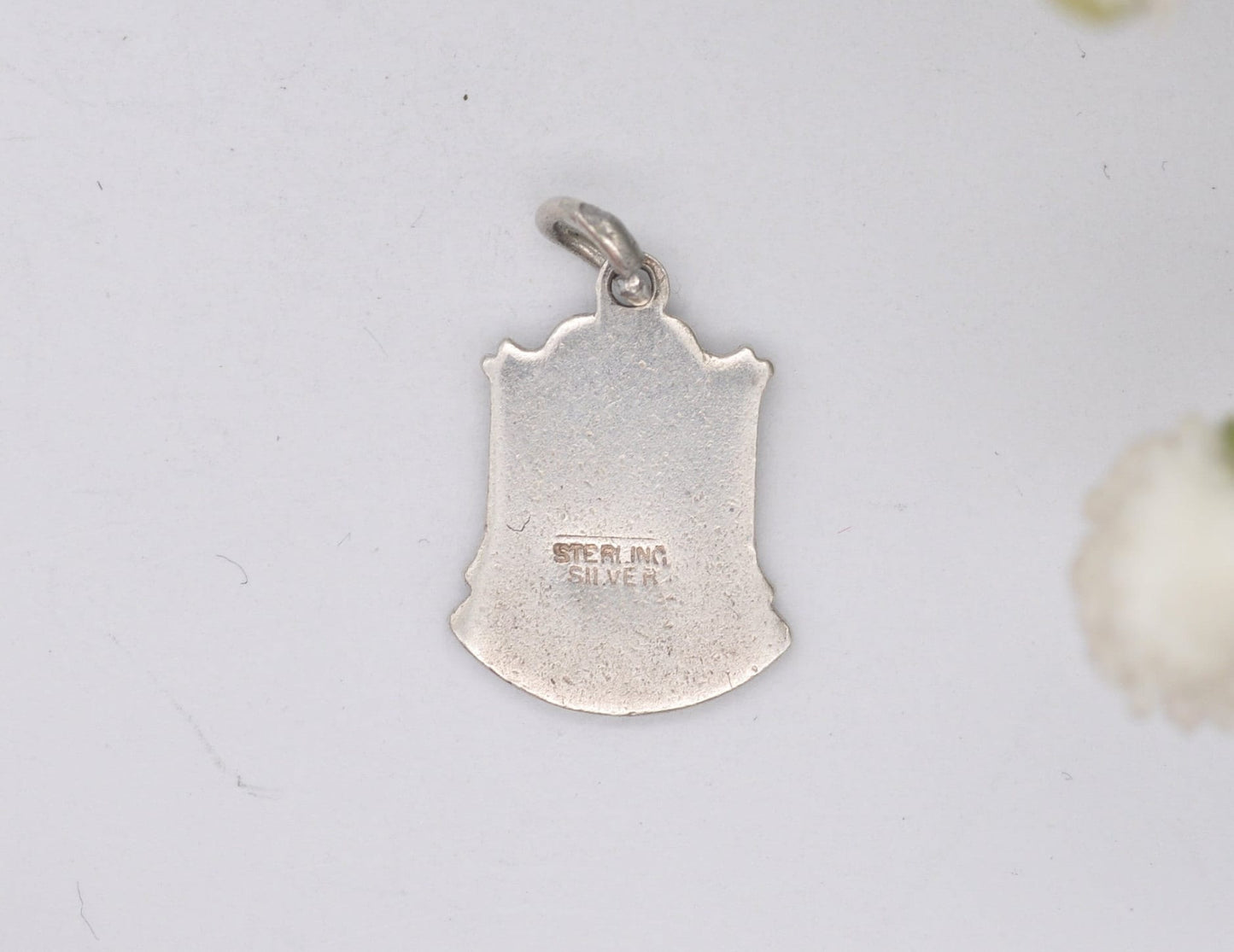 Vintage Sterling Silver Galashiels Enamel Souvenir Charm / Pendant - Scotland / Borders / Tourist / 925 / Charm Bracelet / Scrap Book