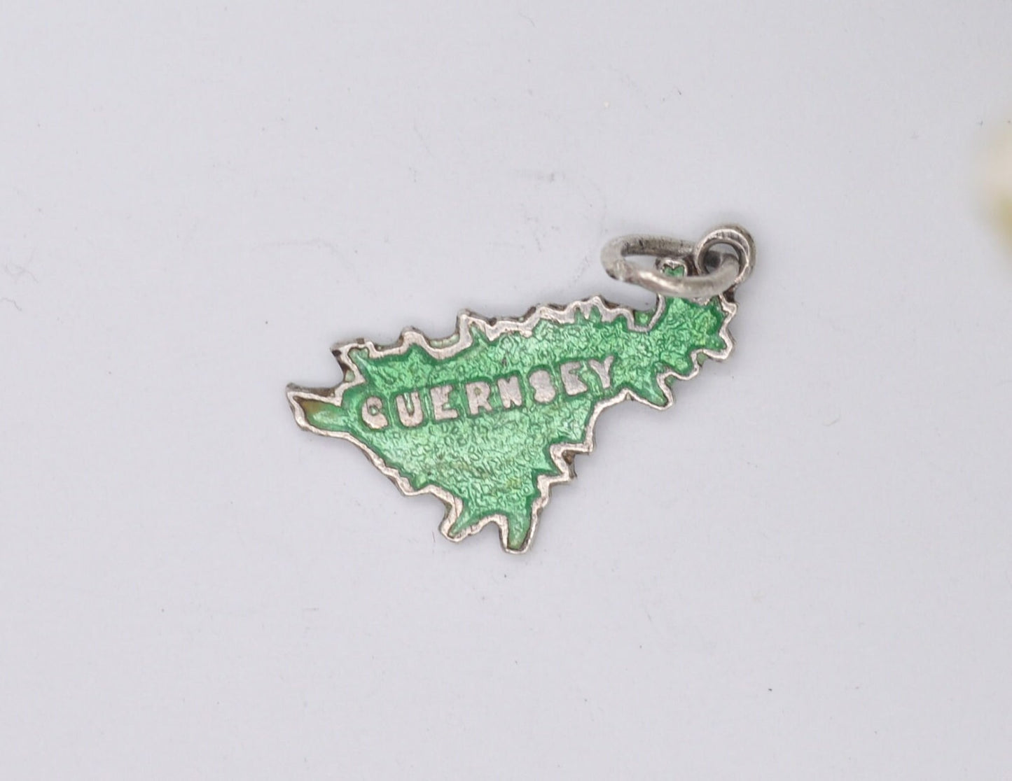 Vintage Sterling Silver Guernsey Souvenir TLM Charm / Pendant - Channel Island / Tourist / 925 / Charm Bracelet / Scrap Book