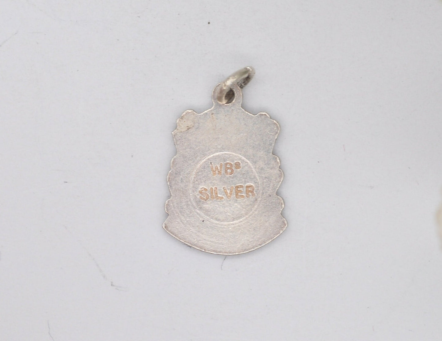 Vintage Sterling Silver Huddersfield Enamel Souvenir Shield Charm / Pendant - WBs / England / Yorkshire / Tourist / Charm Bracelet