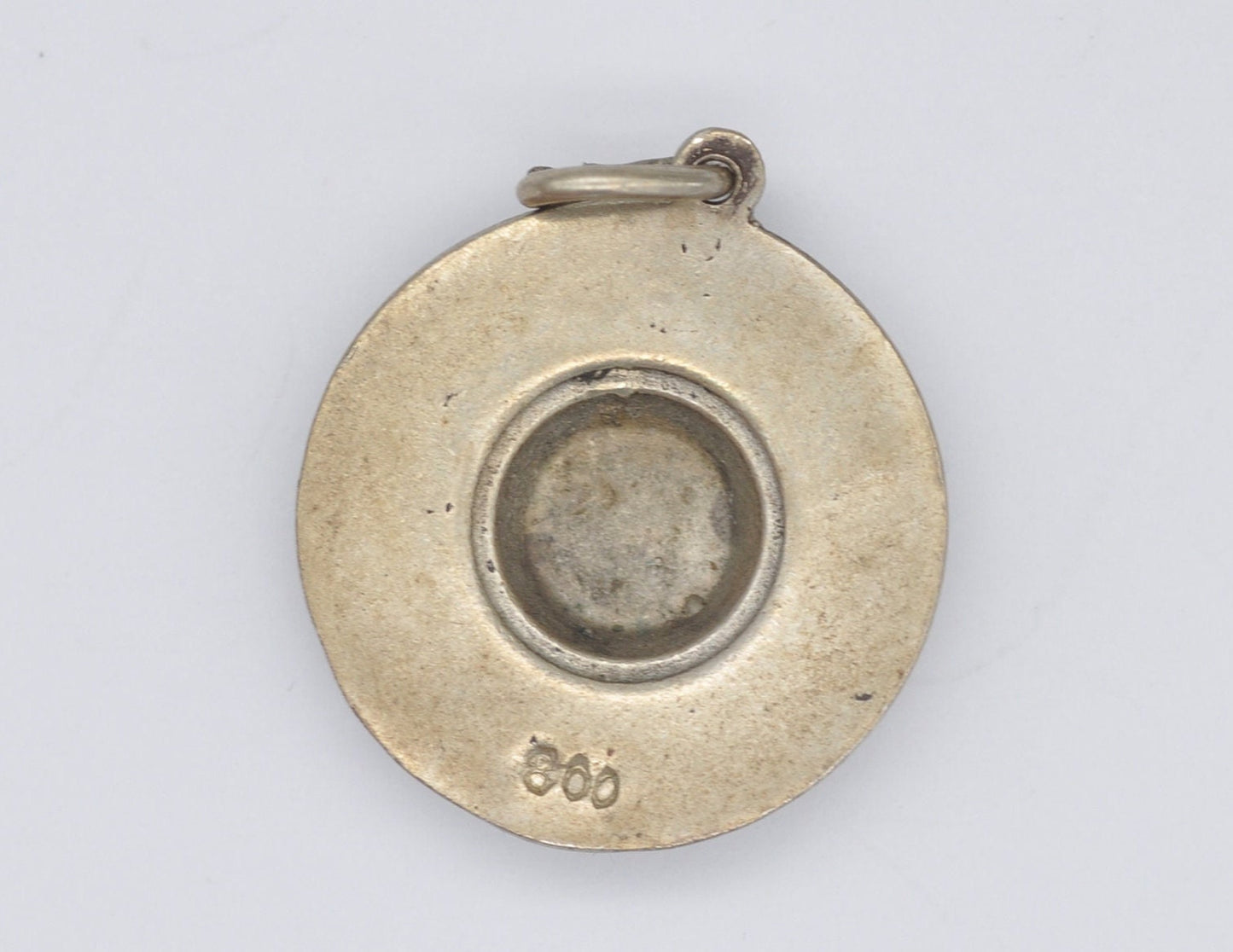 Vintage Silver Hat Charm / Pendant - Detailed / Flower Pattern / 800 Silver / Charm Bracelet