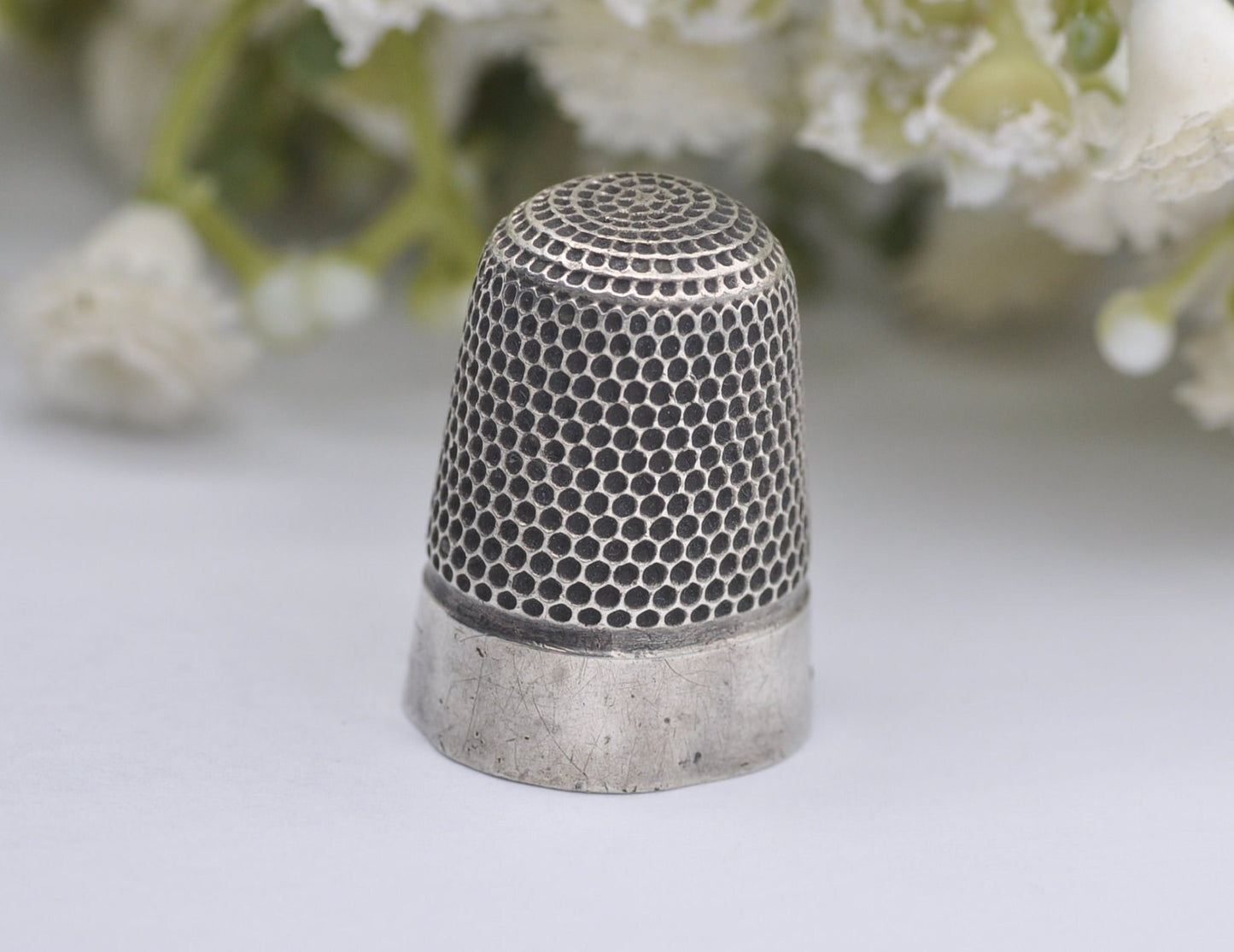 Antique Chester HG&S LTD Thimble - Henry Griffith and Sons Ltd | 1910 | Sewing | Detailed | Patterned | Silverware | Sterling Silver