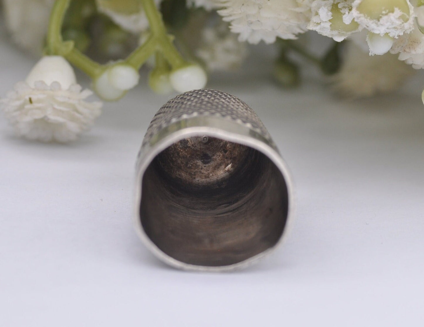 Antique Chester HG&S LTD Thimble - Henry Griffith and Sons Ltd | 1910 | Sewing | Detailed | Patterned | Silverware | Sterling Silver