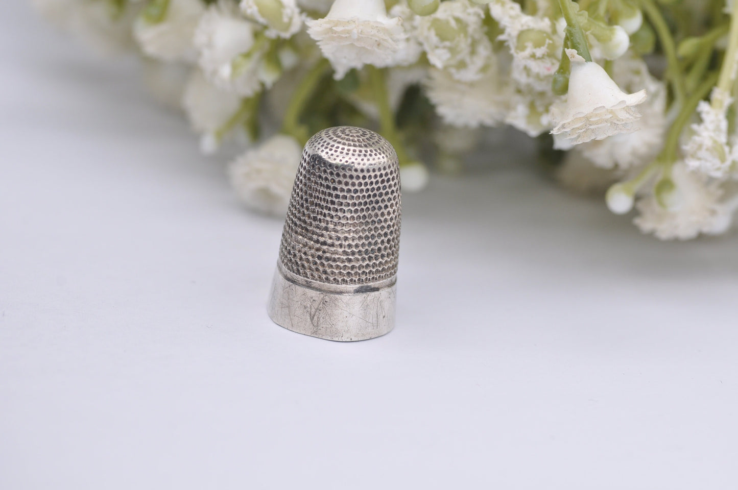 Vintage James Fenton Thimble - 1924 | J.F | Sewing | Accessory | Detailed | Patterned | Silverware | Collectable | Collection