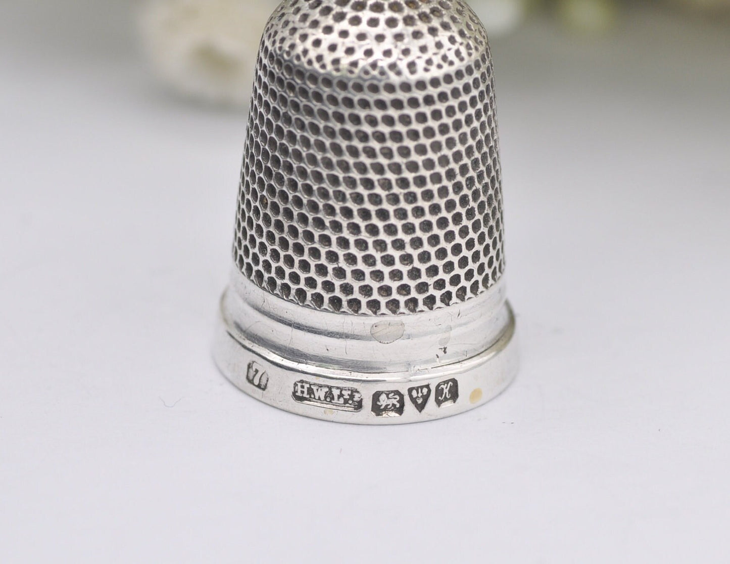 Antique Howard & Walsh Ltd Thimble - HWLtd | 1910 | 7 | Sewing | Accessory | Chester | Crafts | Silverware | Sterling Silver
