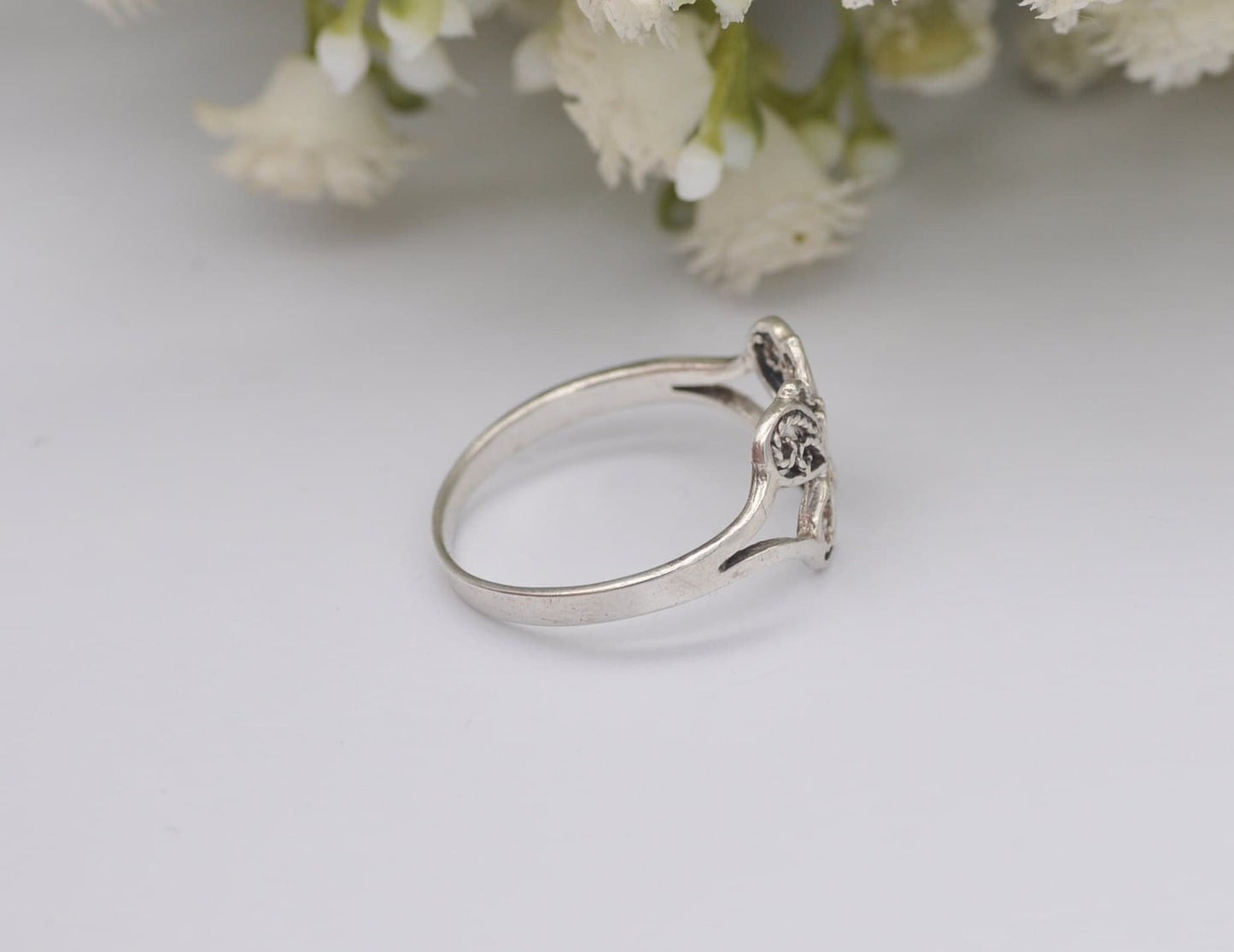 Sterling Silver Butterfly Ring - Insect / Nature / Hippie / Boho / Gift / UK Size - O 1/2 / US Size - 7 1/2