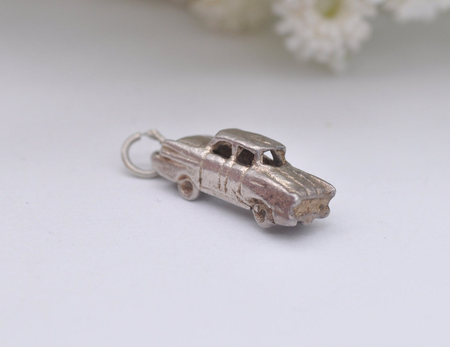Vintage Sterling Silver Classic Car Charm / Pendant - Vehicle / Collectors / Detailed / Charm Bracelet