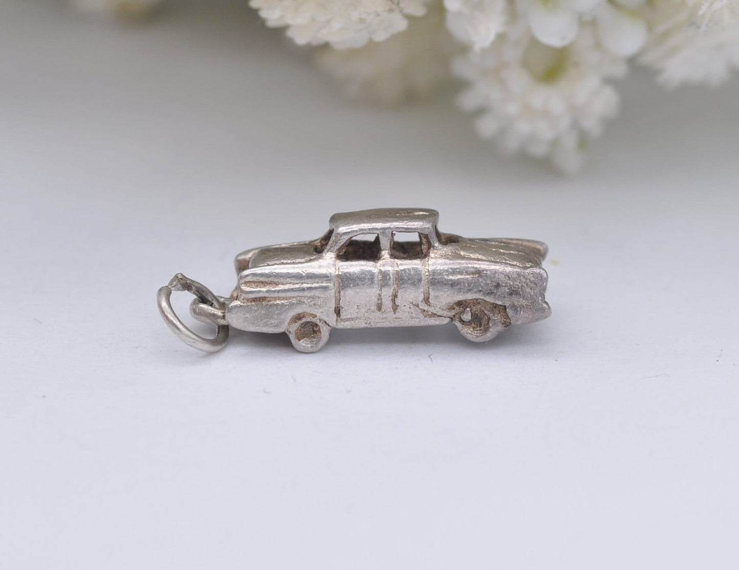 Vintage Sterling Silver Classic Car Charm / Pendant - Vehicle / Collectors / Detailed / Charm Bracelet