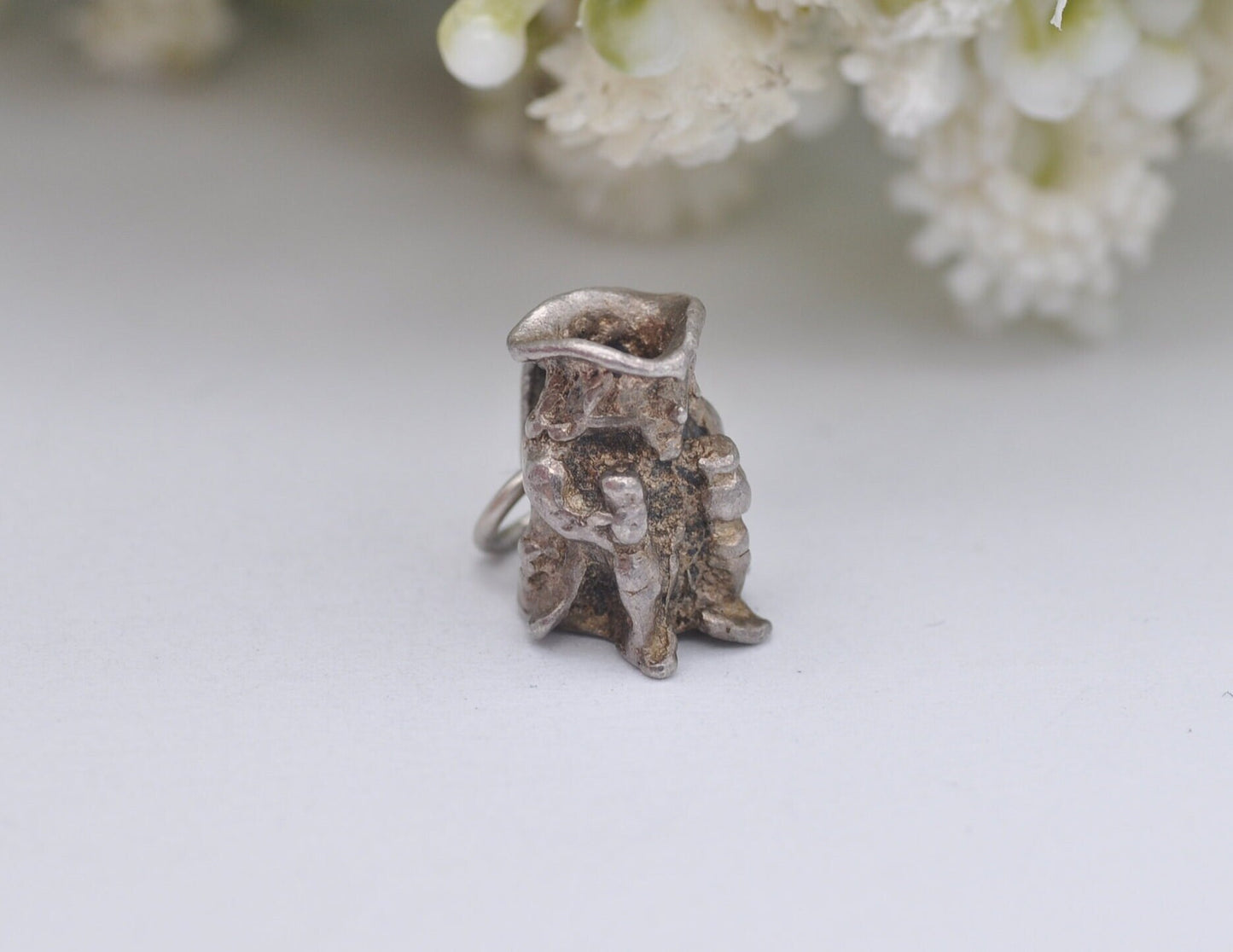 Vintage Sterling Silver Toby Jug Charm / Pendant - Mug / Drinking / Detailed / Fun / Charm Bracelet