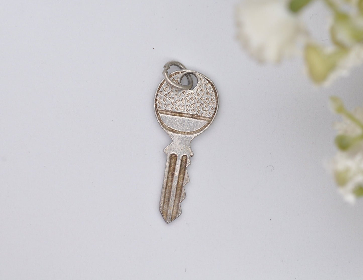 Vintage Sterling Silver Yale Key Charm / Pendant - New House / Birthday / Door / Charm Bracelet