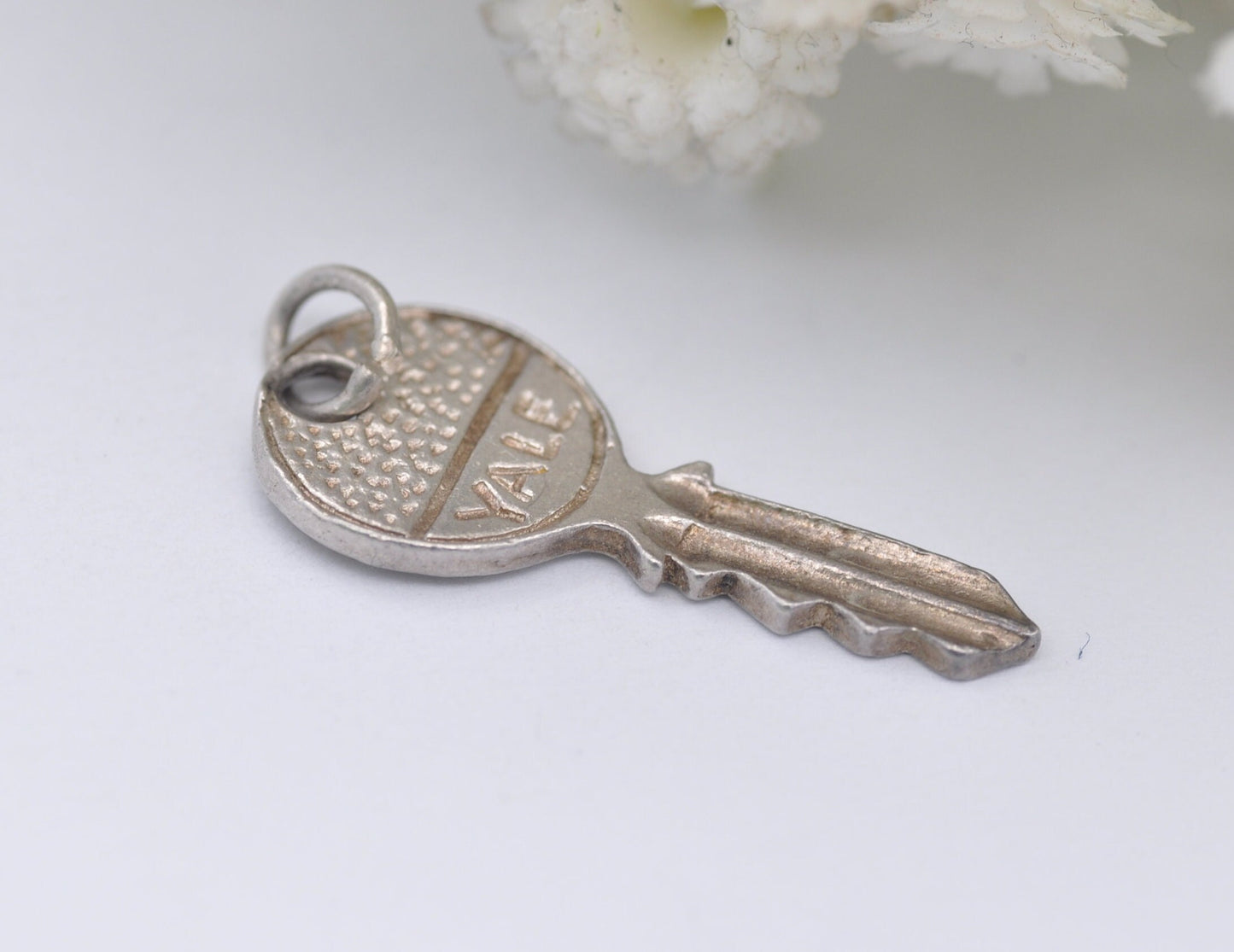 Vintage Sterling Silver Yale Key Charm / Pendant - New House / Birthday / Door / Charm Bracelet