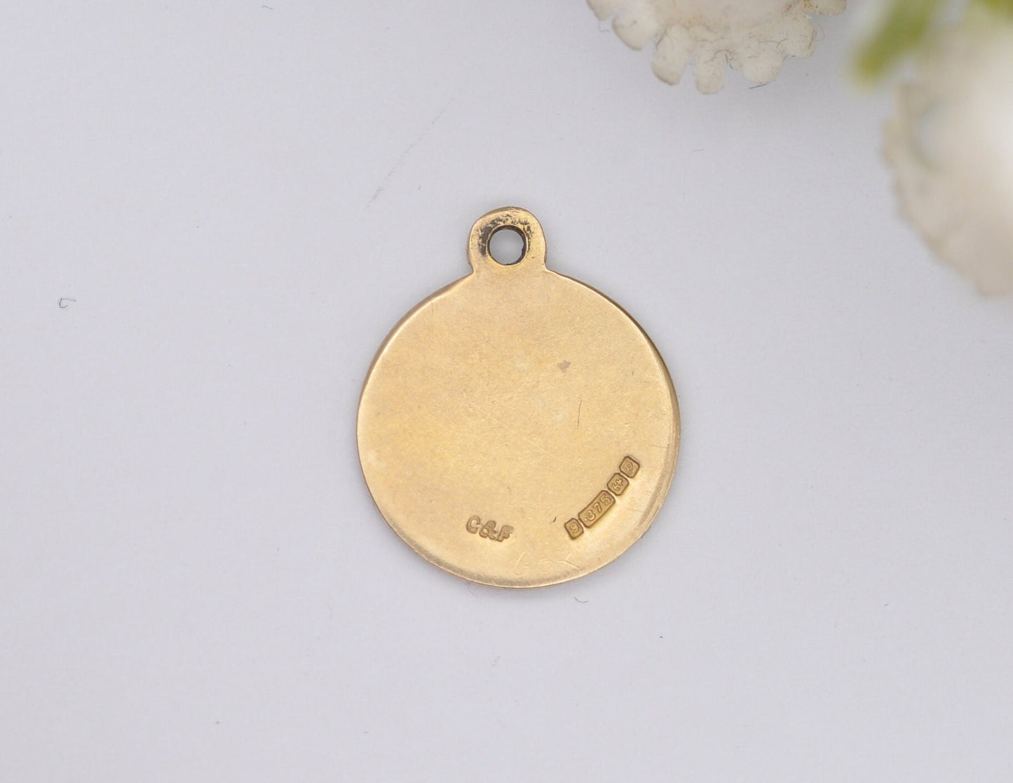 9ct Gold St Christopher Charm / Pendant - 1964 Vintage Solid Gold / Travel / Religious / Saint / Holy / Charm Bracelet / Pendant Necklace