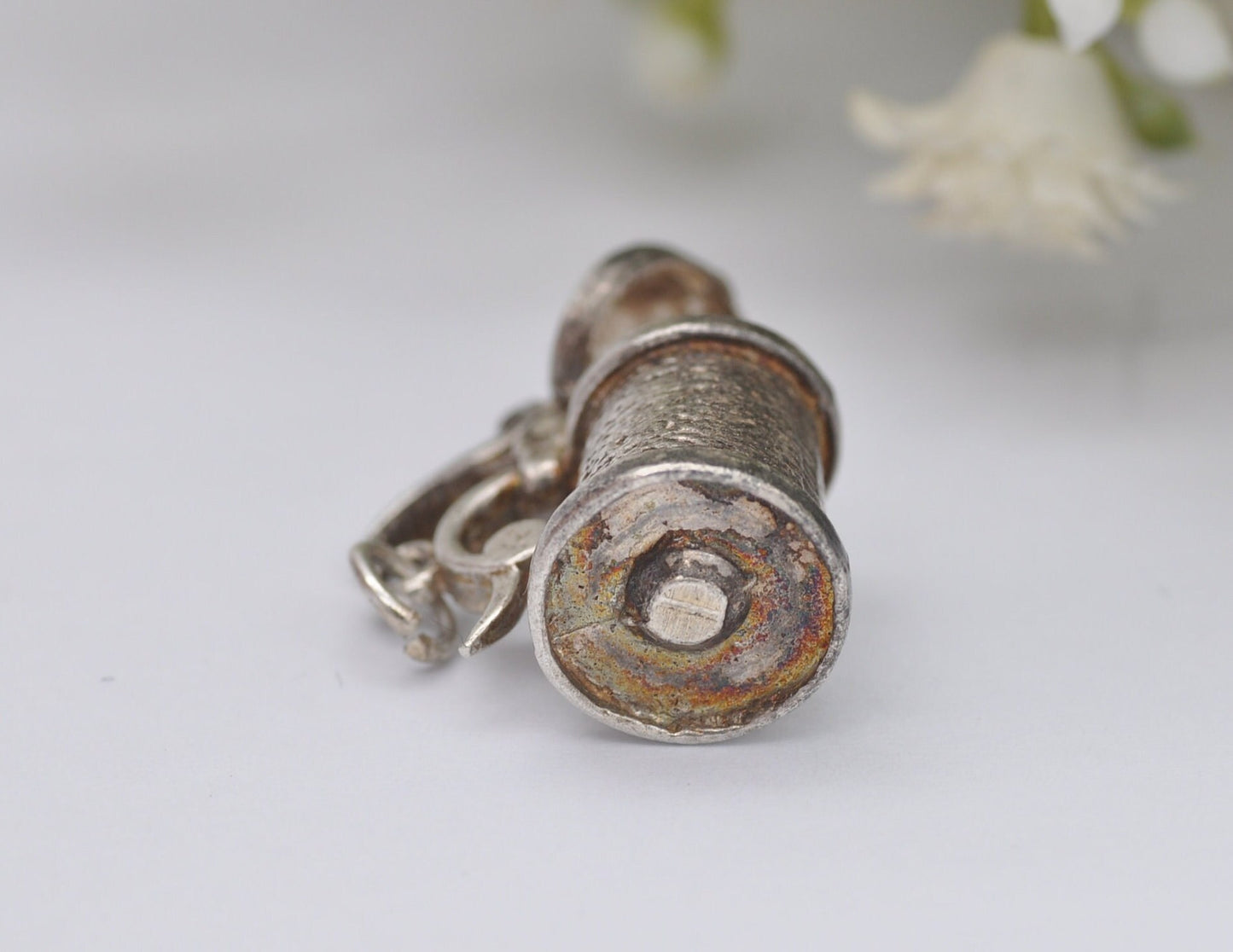 Vintage Silver Opening Beer Stein Charm / Pendant - Drinking / Bier / Alcohol / German / Charm Bracelet