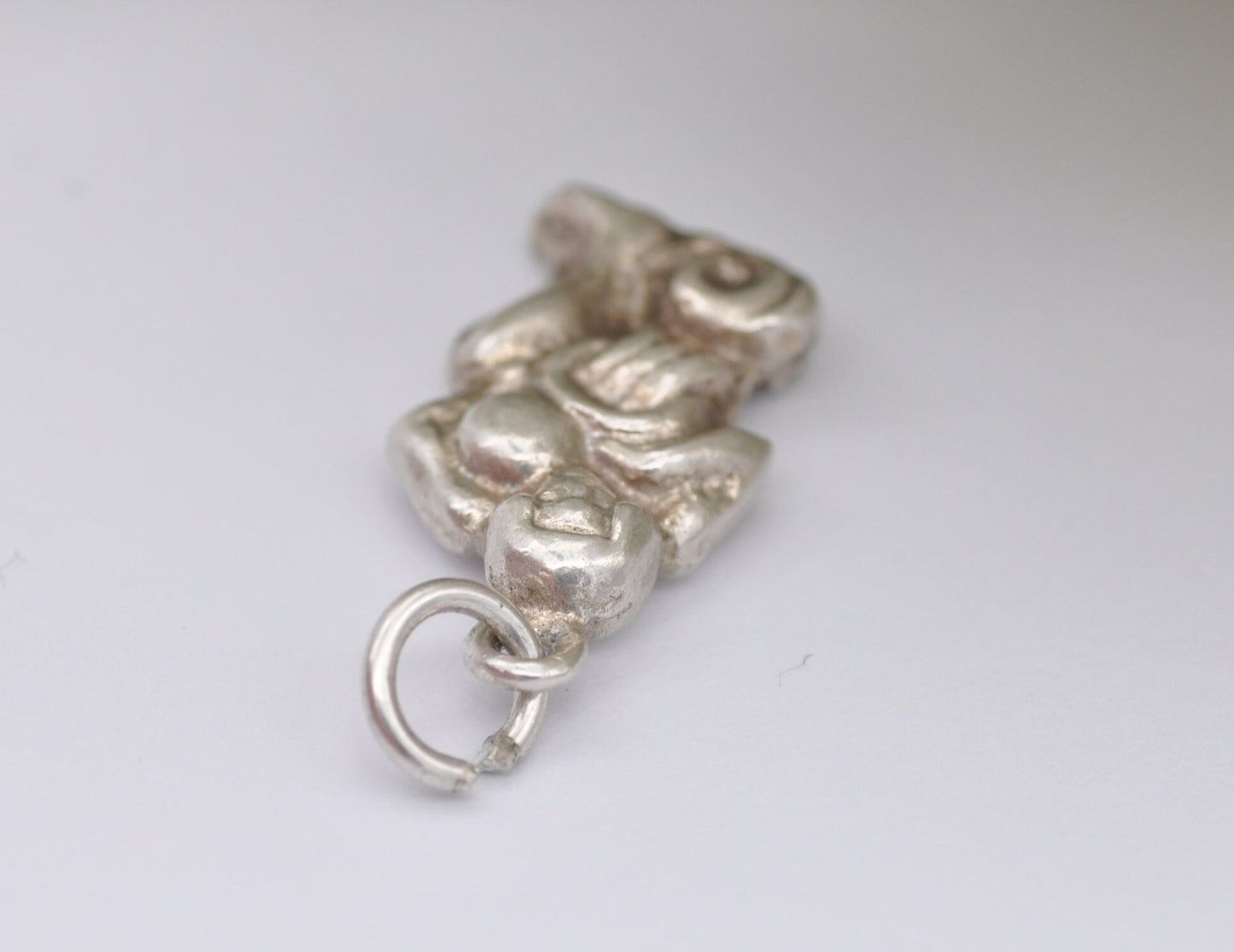 Vintage Silver Virgo Charm / Pendant - Lady with Water Bucket / Pouring Jug / Detailed / Charm Bracelet / Zodiac Signs / 925 Sterling