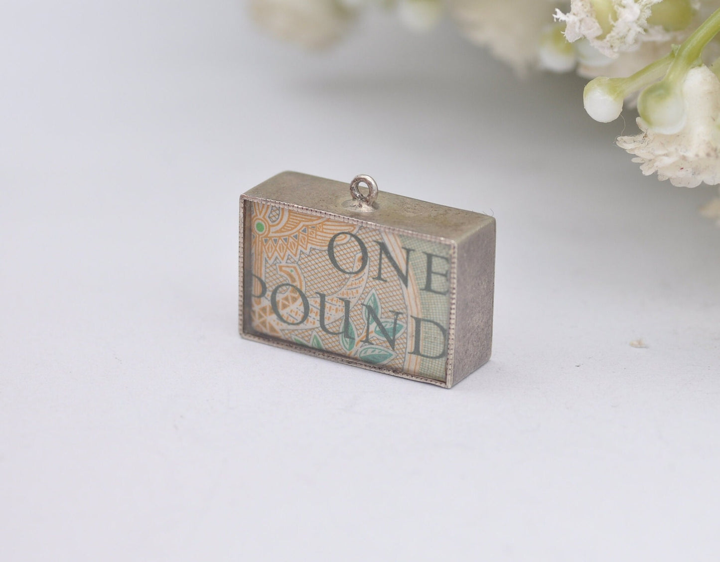Vintage Sterling Silver 1 Pound Emergency Money Charm - In Emergency Break Glass