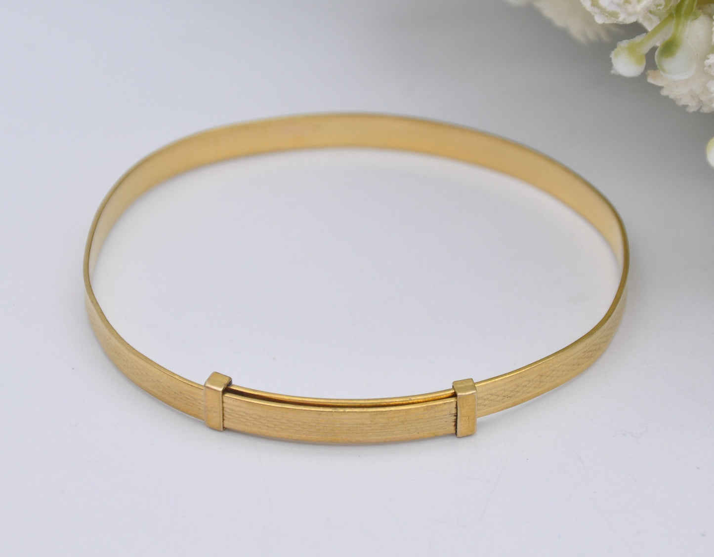 Vintage Rolled Gold Bangle Bracelet - Expanding Child Bangle