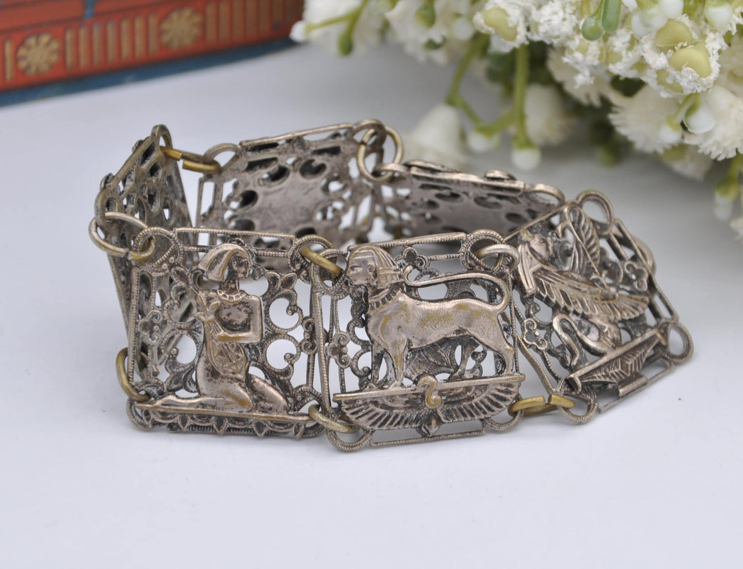 Vintage Art Deco Egyptian Revival Bracelet