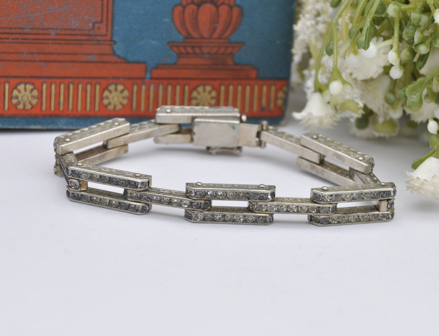 Vintage Art Deco Schreiber & Hiller Tank Bracelet DRGM