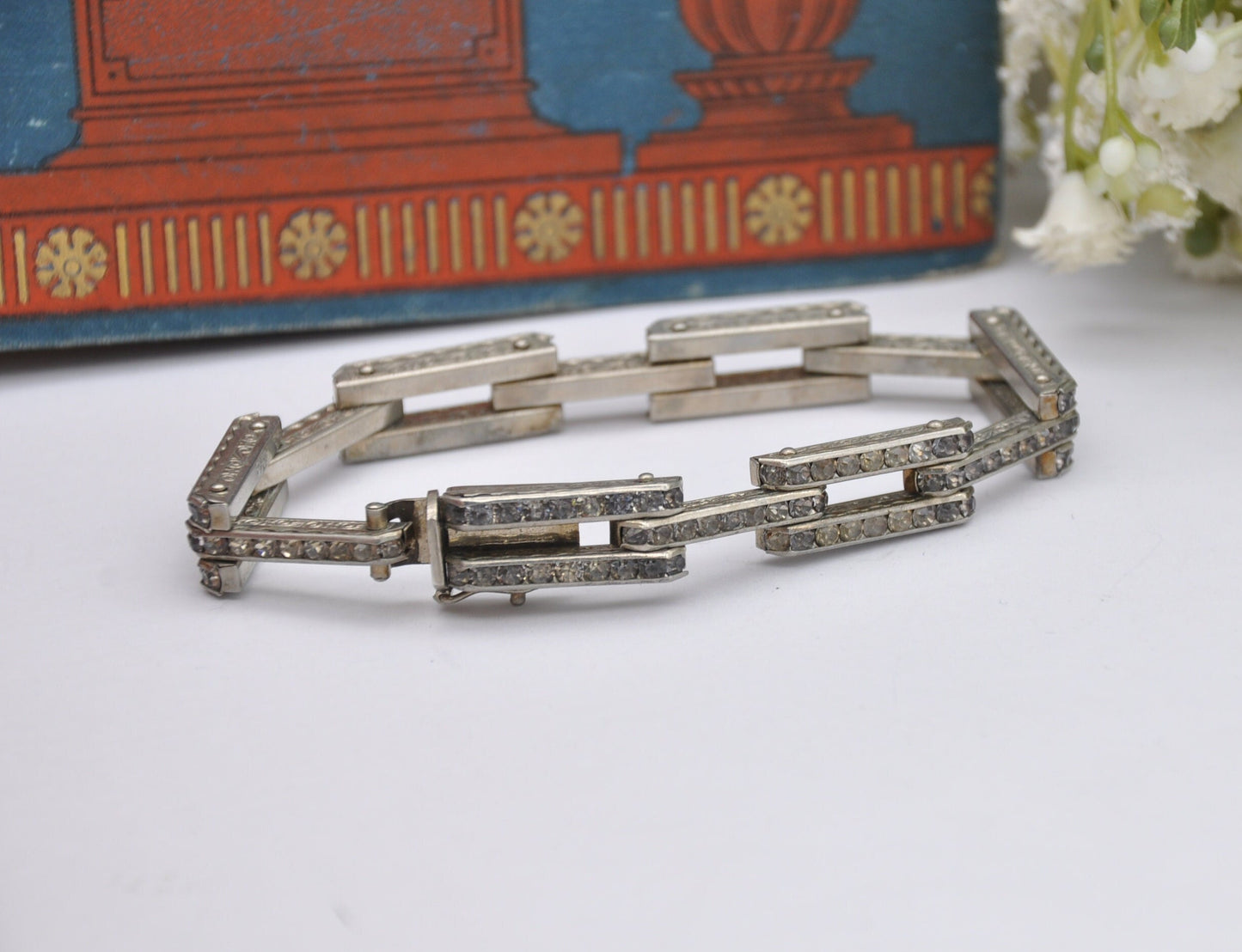 Vintage Art Deco Schreiber & Hiller Tank Bracelet DRGM
