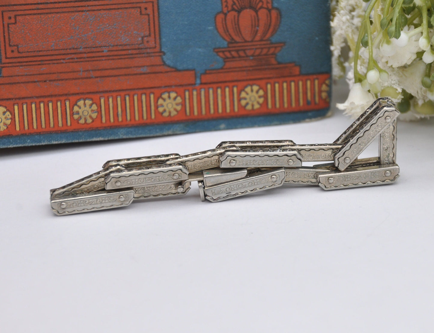 Vintage Art Deco Schreiber & Hiller Tank Bracelet DRGM